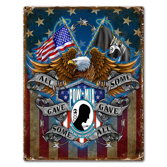 Pow Shield X Vintage Style Metal Sign 23 x 30