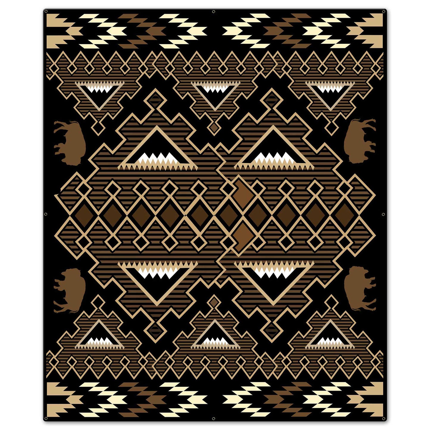 Brown Buffalo Blanket Look 40 x 48