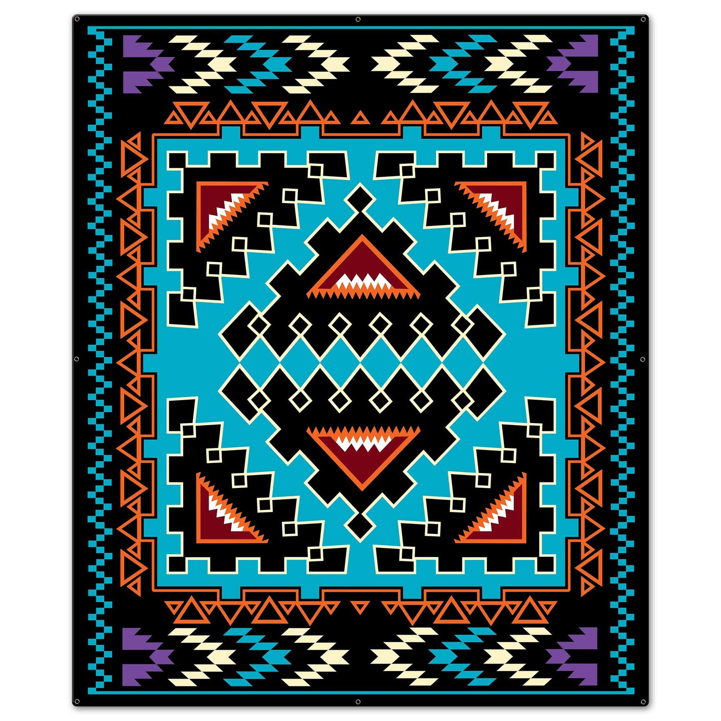 Turqoise Blanket Look 40 x 48