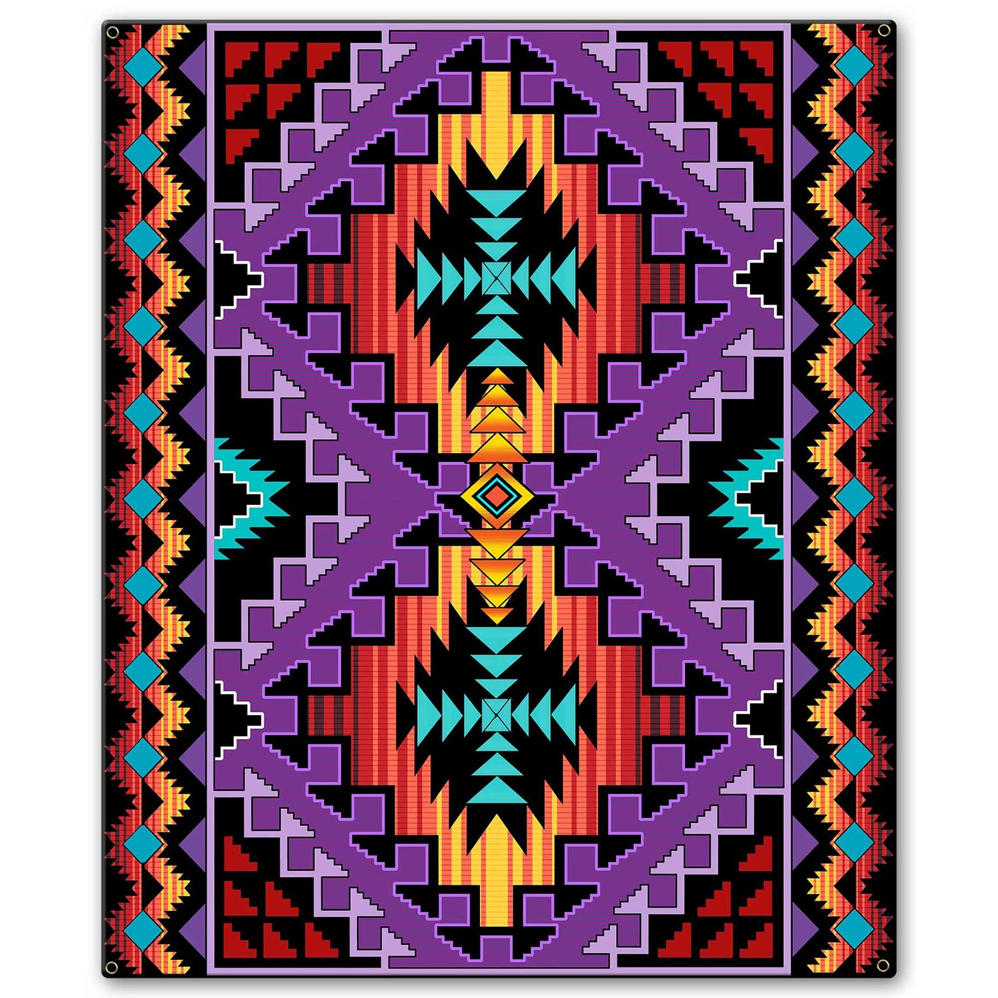 Indian Purple Blanket Look 20 x 24