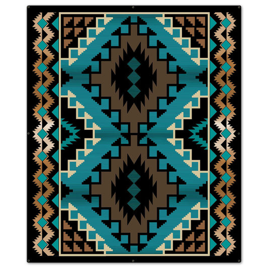 Brown Blanket Look Vintage Style Metal Sign 30 x 36