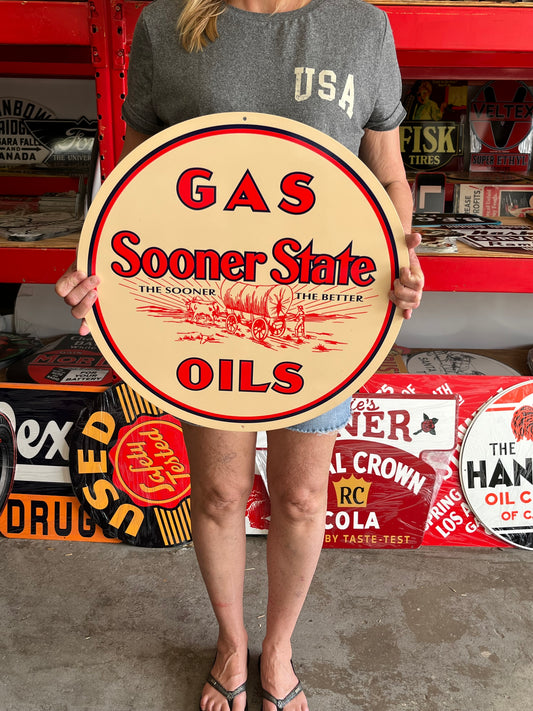 Sooner Motor Oil Vintage Style Metal Sign