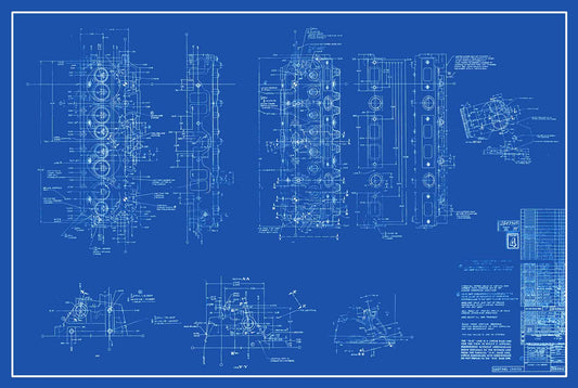 Plan Sheets Blueprint Version Vintage Style Metal Sign 36 X 24