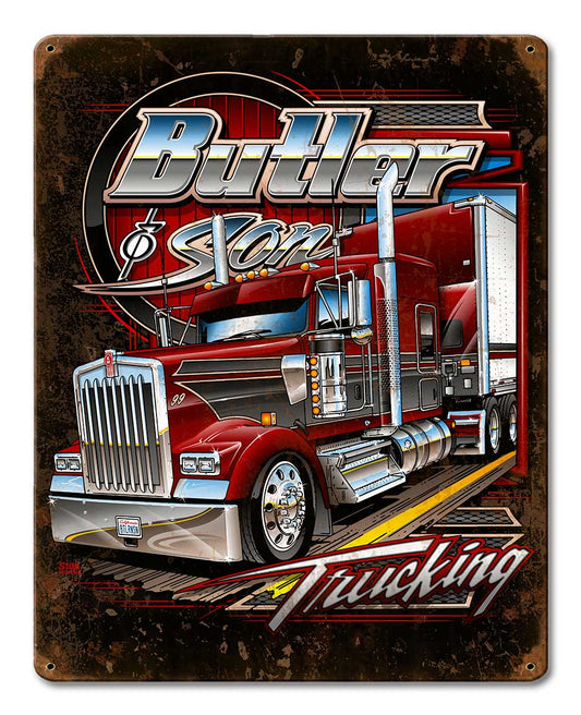 Butler N Son Vintage Style Metal Sign 12 X 15