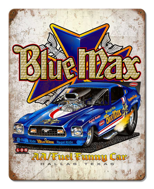 Blue Max Vintage Style Metal Sign 12 X 15