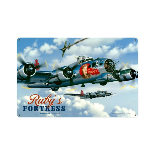 Rubys Fortress Vintage Style Metal Sign 18 x 12