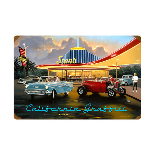 California Graffiti Vintage Style Metal Sign 24 x 16