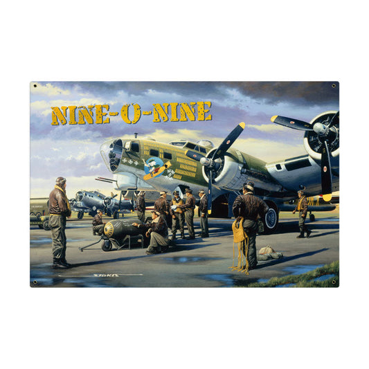 Nine O Nine Vintage Style Metal Sign 36 x 24