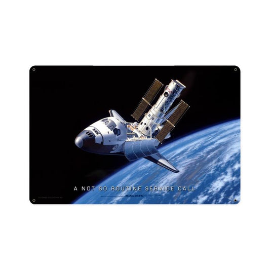 Space Shuttle Vintage Style Metal Sign 12 x 18