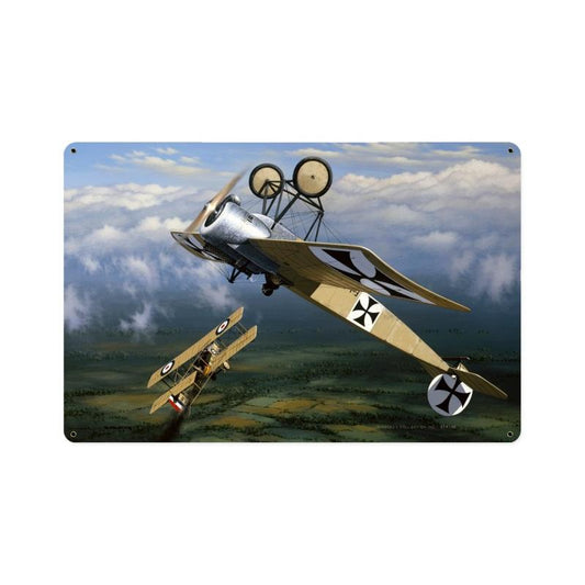 Fokker Scourge Vintage Style Metal Sign 18 x 12