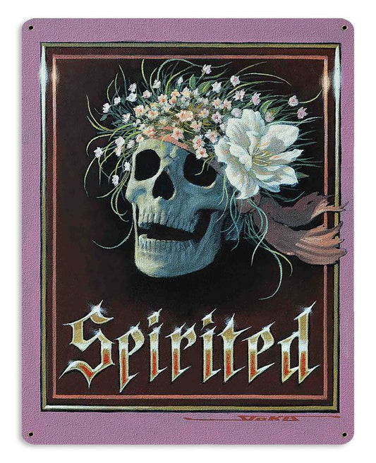 Spirited Vintage Style Metal Sign 15 x 12