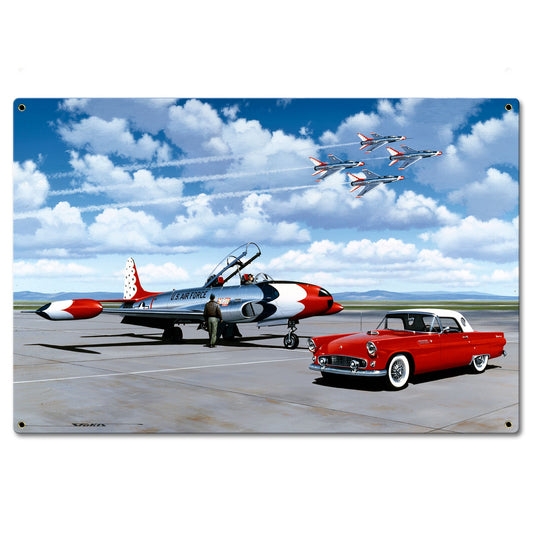 57 Thunderbird Vintage Style Metal Sign 24 x 16