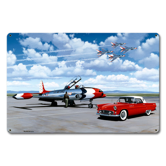 57 Thunderbird Vintage Style Metal Sign 18 x 12