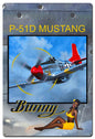 Bunny On P-51 Cowl 24 x 36