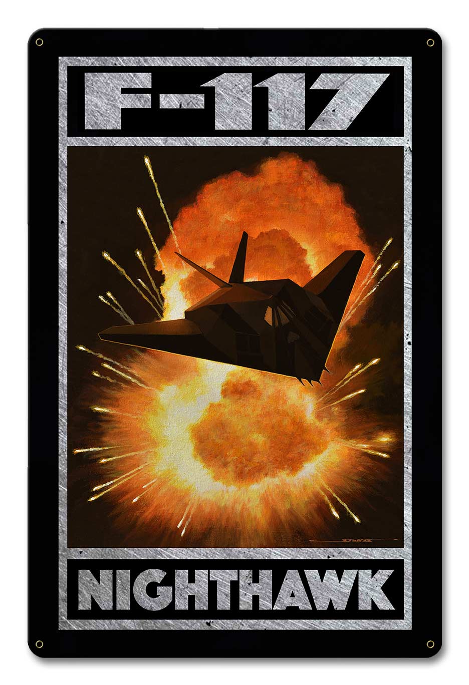 F-117 Nighthawk Ii 12 x 18