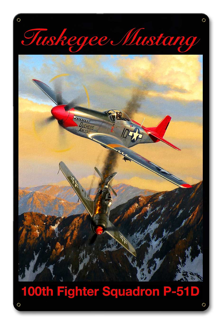 Tuskegee Mustang 100Th P-51D 12 x 18