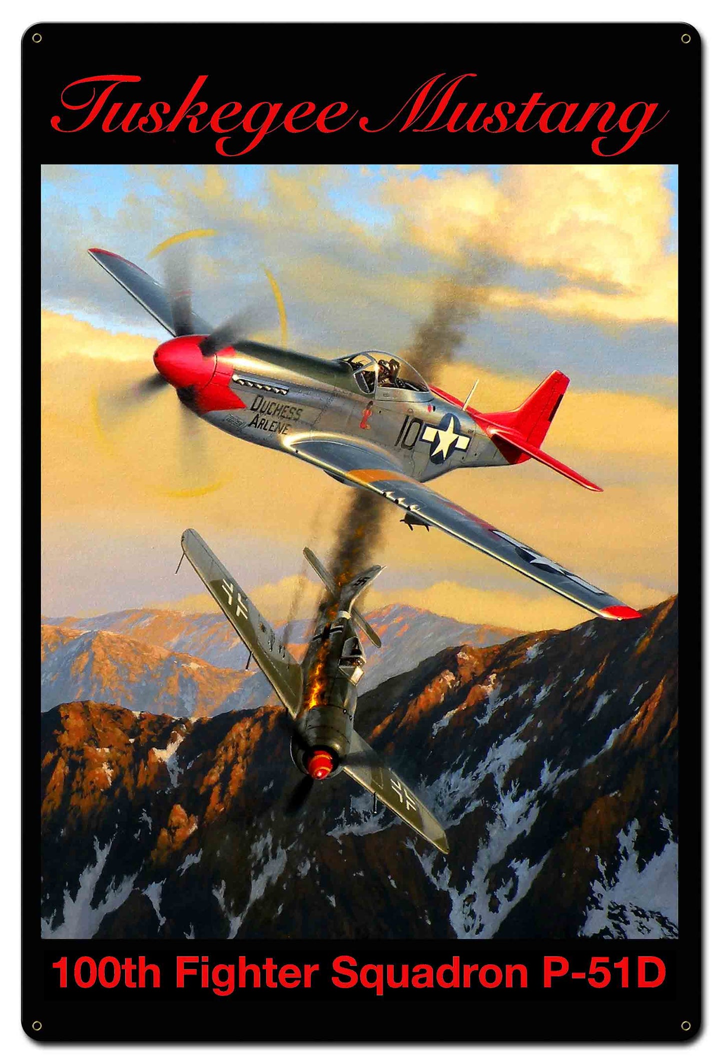Tuskegee Mustang 100Th P-51D 24 x 36