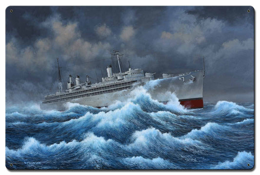 Uss Hector Vintage Style Metal Sign 24 x 16