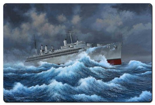 Uss Hector Vintage Style Metal Sign 36 x 24