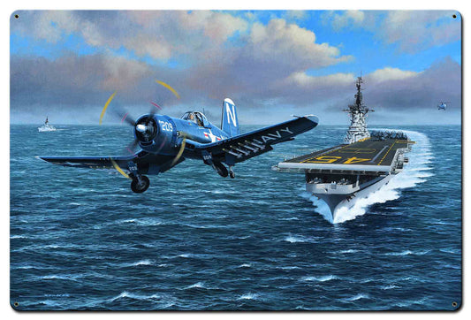 Corsair Launch Vintage Style Metal Sign 36 x 24