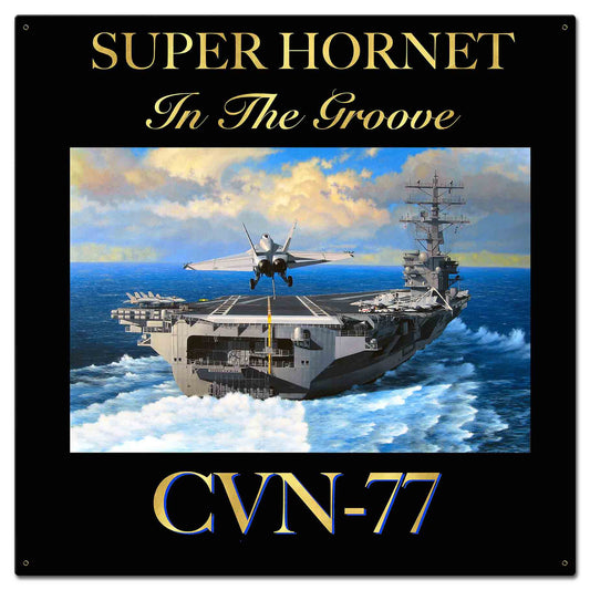 Super Hornet Cvn- Vintage Style Metal Sign 24 x 24