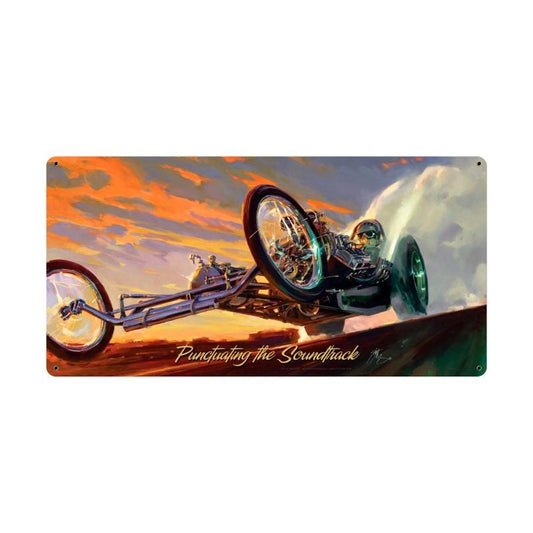 Punctuating The Sound Track Vintage Style Metal Sign 36 x 18