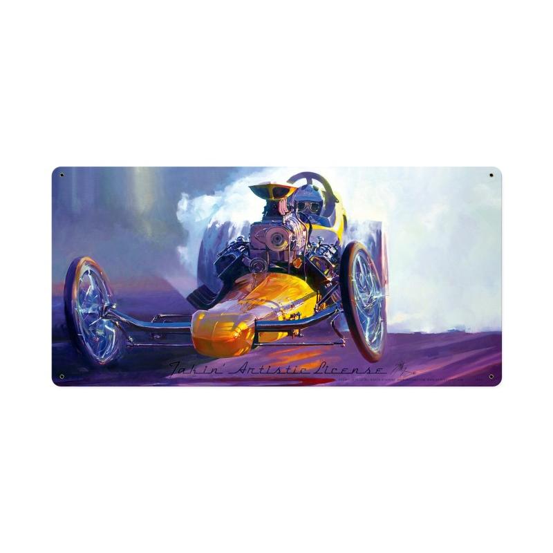Taking Artistic License Plate 24 x 12