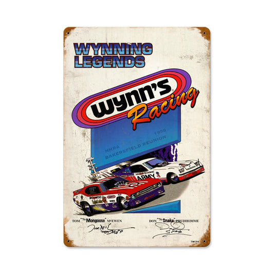 Wynning Racing Vintage Style Metal Sign 18 x 12