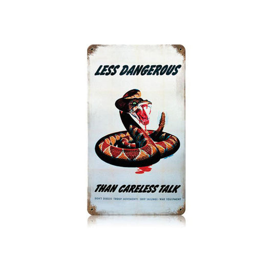 Dangerous Snake Vintage Style Metal Sign 8 x 14