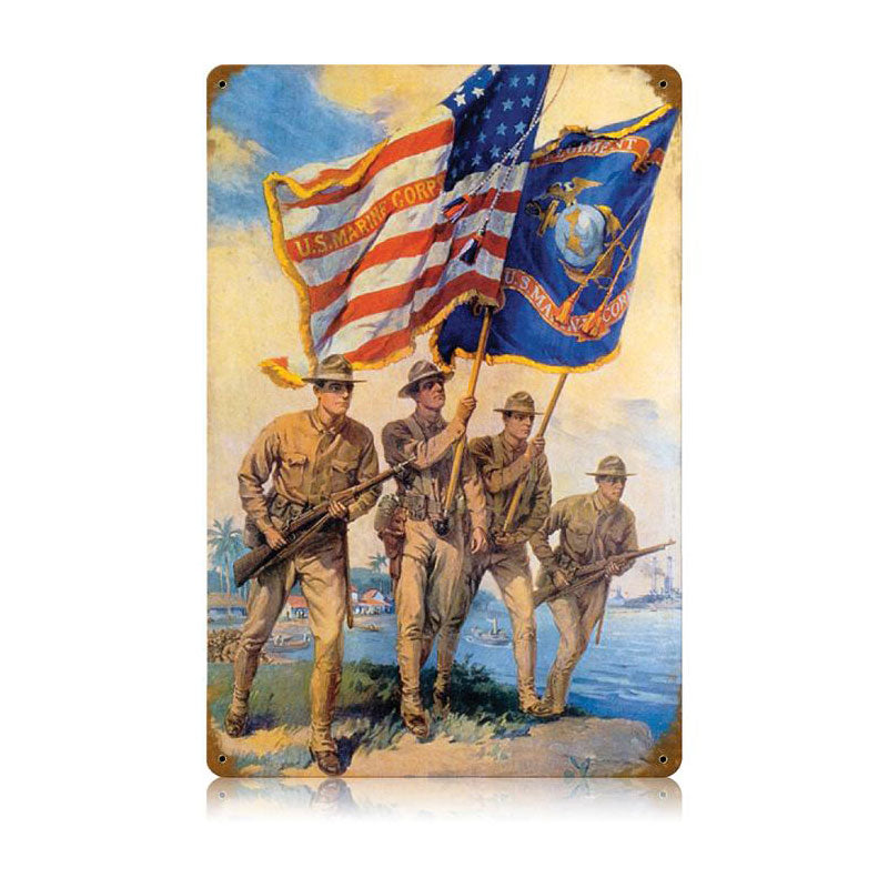 Marine Color Guard 12 X 18