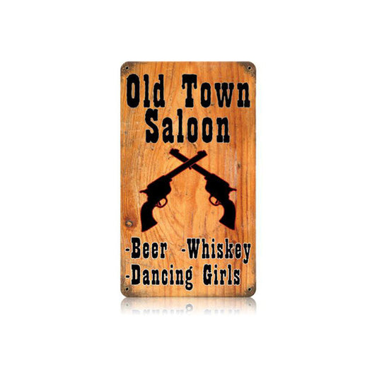 Old Town Saloon Vintage Style Metal Sign 8 x 14