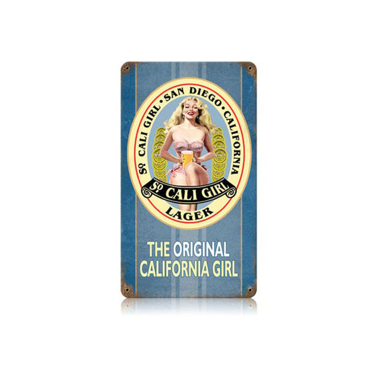 So Cali Girl Vintage Style Metal Sign 8 x 14