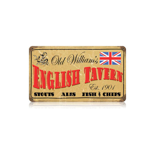 Old William'S Tavern Vintage Style Metal Sign 14 x 8