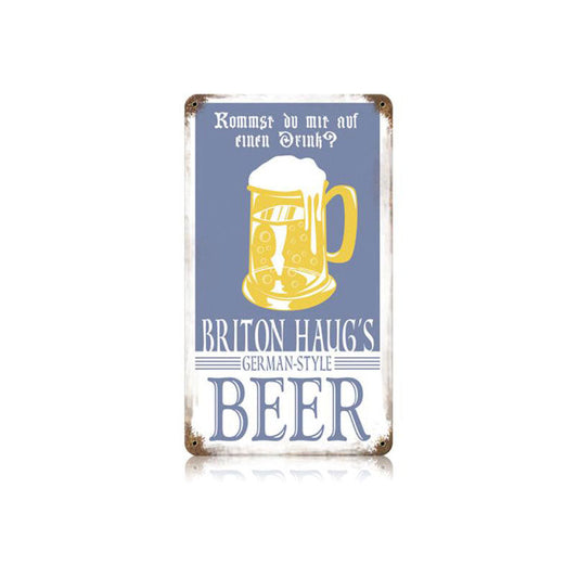 Briton Beer Vintage Style Metal Sign 8 x 14