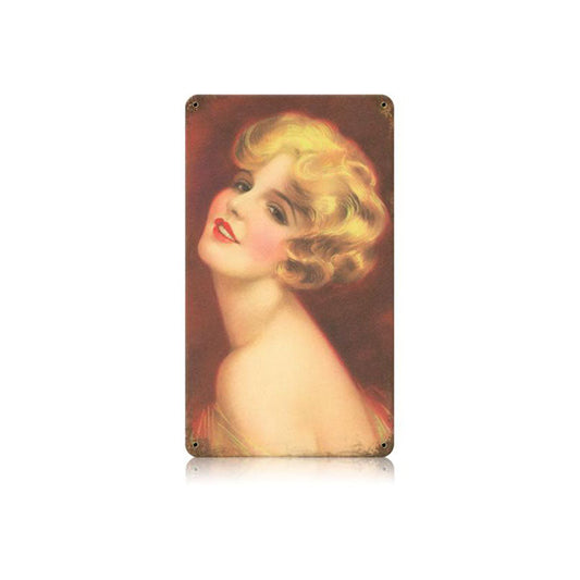 Deco Blond Vintage Style Metal Sign 8 x 14