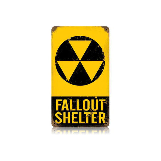 Fallout Shelter Vintage Style Metal Sign 8 x 14