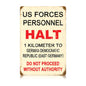 Us Forces Halt 12 x 18