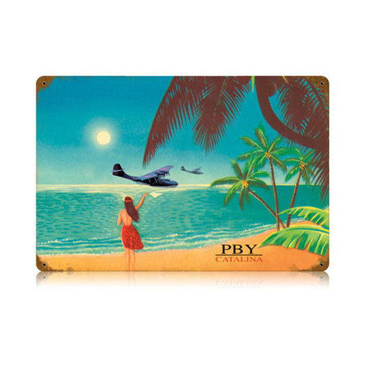 Pby Catalina Vintage Style Metal Sign 18 x 12