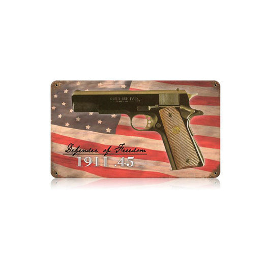 Colt .45 Vintage Style Metal Sign 14 x 8