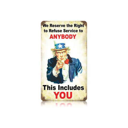 Refuse Service Vintage Style Metal Sign 8 x 14