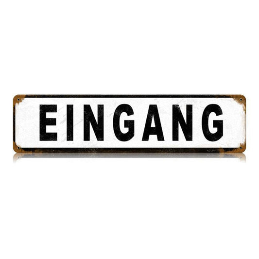 Eingang Vintage Style Metal Sign 20 X 5