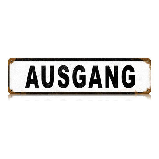 Ausgang Vintage Style Metal Sign 20 X 5