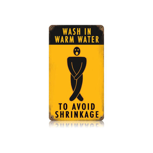 Avoid Shrinkage Vintage Style Metal Sign 8 x 14