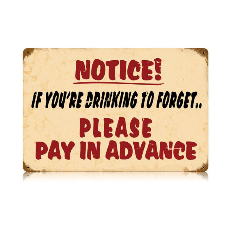 Drink To Forget 18 x 12