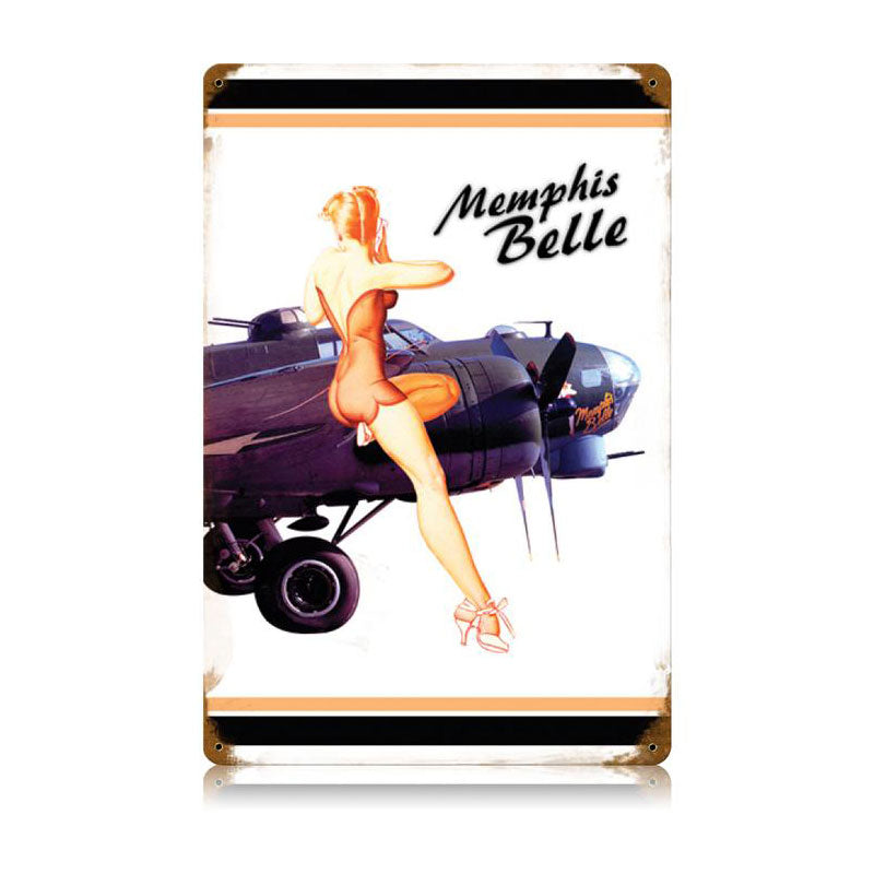 Memphis Belle White 12 x 18