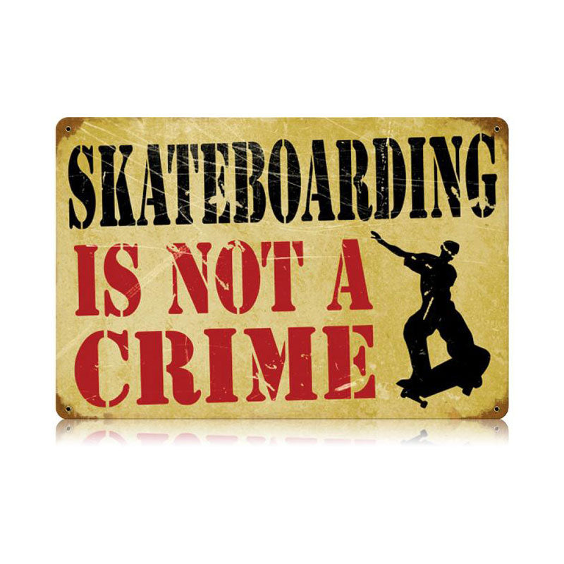 Skateboarding Crime 18 x 12