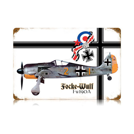 Focke Wulf Vintage Style Metal Sign 18 x 12