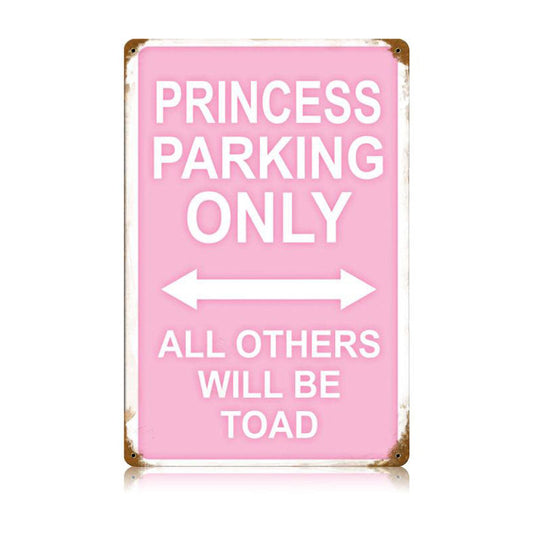 Princess Parking Vintage Style Metal Sign 12 x 18