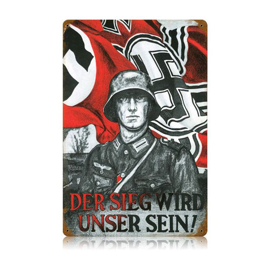 Der Sieg Vintage Style Metal Sign 12 X 18