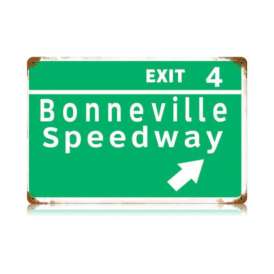 Bonneville Speedway Vintage Style Metal Sign 18 x 12